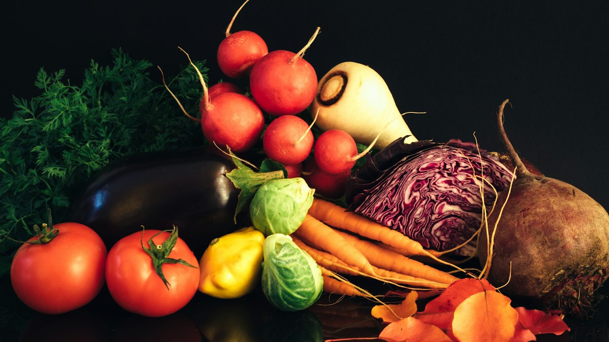 Assorted fresh ingredients from the fridge ready to become a meal
